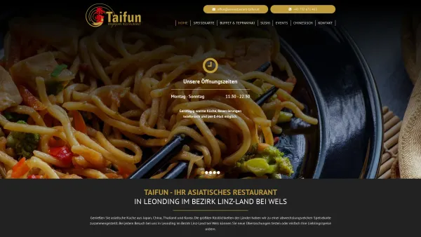 Website Screenshot: TAIFUN Asiatisches Restaurant - Asiatisches Restaurant in Leonding im Bezirk Linz-Land bei Wels - Date: 2023-06-14 10:38:50