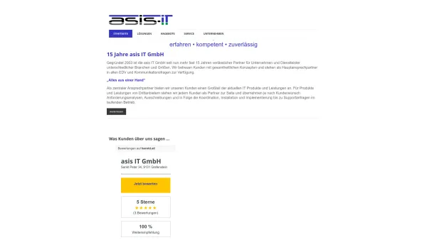 Website Screenshot: asis.at Entwicklungs- und DienstleistungsgmbH. - asis IT GmbH - Date: 2023-06-23 11:56:40
