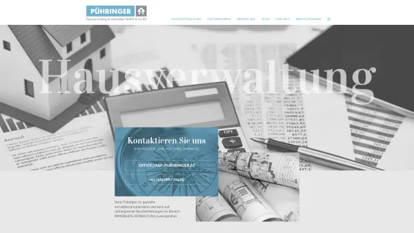 Website Screenshot: PÜHRINGER - Wohnungen, Hausverwaltung und Immobilien Zillertal, Pühringer - Date: 2023-06-22 15:02:30