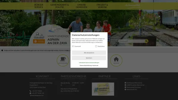 Website Screenshot: Gemeindeamt Asparn an der Asparn an der Zaya RiS-Kommunal - Asparn an der Zaya - GEM2GO WEB - Startseite - Date: 2023-06-22 15:02:30