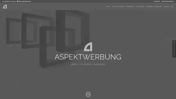 Website Screenshot: Aspekt - Aspektwerbung Josef Riedmann | Grafik | Fotografie | Webdesign - Date: 2023-06-22 15:02:30