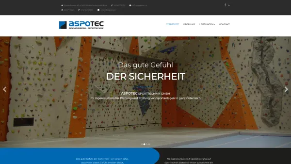 Website Screenshot: Aspotec Sporttechnik GmbH - aspotec Sporttechnik GmbH, Klosterneuburg - Date: 2023-06-22 15:02:30