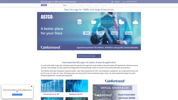 Website Screenshot: ASTCO Handelsgesellschaft m.b.H. - ASTCO Data Storage for SMBs and large Enterprises - Date: 2023-06-22 12:13:10