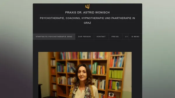 Website Screenshot: Psychotherapie Graz Dr. Astrid Wonisch - Psychotherapie Graz - Dr. Astrid Wonisch, Psychotherapeutin und Coach - Date: 2023-06-22 12:13:10