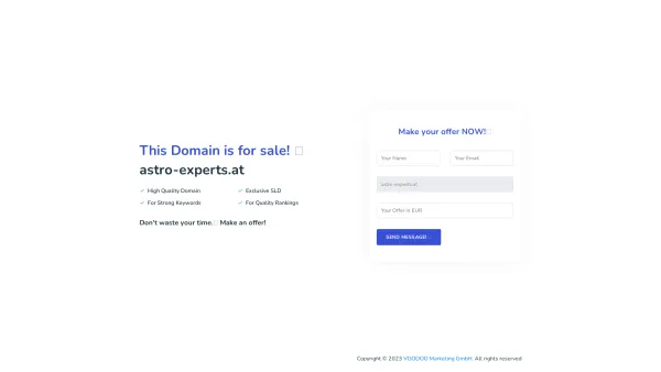Website Screenshot: Astro Experts Handels GmbH - This domain is for sale! - Date: 2023-06-22 12:13:10