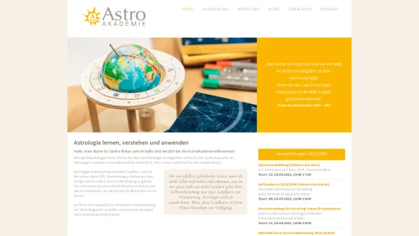 Website Screenshot: Astroakademie - Astrologie Ausbildung und Beratung - Astroakademie Wien - Date: 2023-06-14 10:38:50