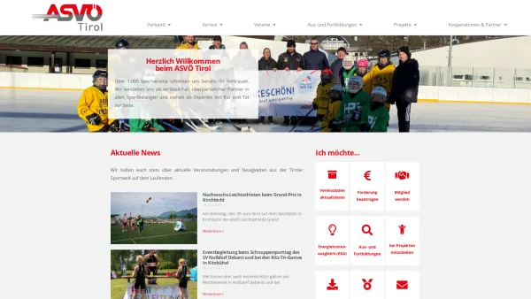 Website Screenshot: ASVÖ TIROL - Startseite ASVÖ | ASVÖ Tirol - Date: 2023-06-22 12:13:10