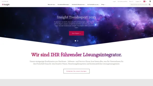 Website Screenshot: Insight Technology Solutions GmbH - Führender Anbieter von IT Produkten & Services | Insight AT - Date: 2023-06-15 16:02:34