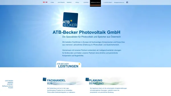 Website Screenshot: ATB-Becker - ATB-BECKER | Die Spezialisten für Photovoltaik und Speicher - Date: 2023-06-15 16:02:34