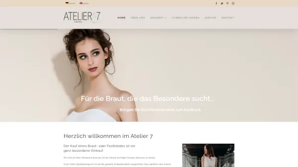 Website Screenshot: PlaceHolder for atelier-7.at - Atelier 7 | Brautmode | Abendmode | Anlassmode | Wien - Date: 2023-06-14 10:38:50