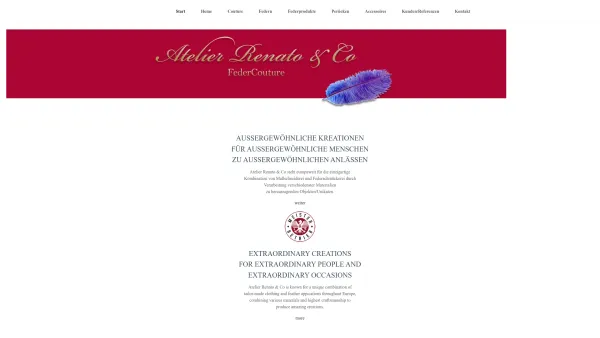 Website Screenshot: Atelier Renato & Co - Start - Date: 2023-06-22 12:13:10