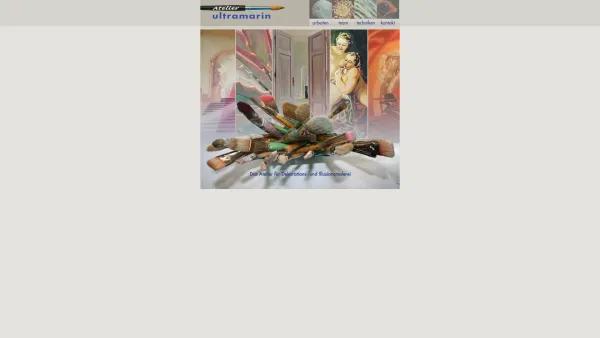 Website Screenshot: Ultramar das Atelier für Dekorations und Illusionsmalerei - Atelier Ultramarin - Date: 2023-06-22 12:13:10