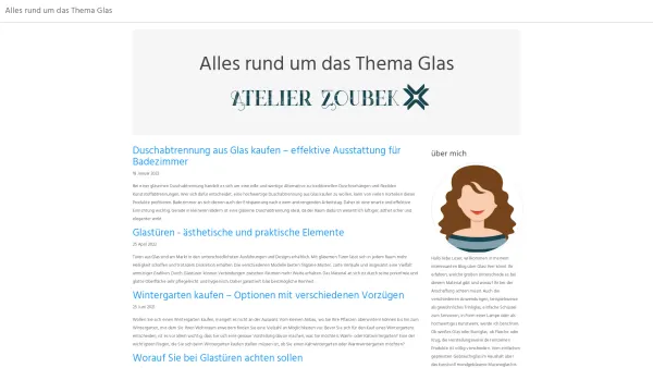 Website Screenshot: to Atelier Zoubek - Alles rund um das Thema Glas - Date: 2023-06-22 12:13:10