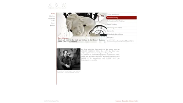Website Screenshot: Atelier Gurtner Wien Mag. Christian Gurtner - Home: AGW - Atelier Gurtner Wien - Date: 2023-06-22 12:13:10