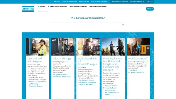 Website Screenshot: Atlas Copco GmbH Kompressoren & Drucklufttechnik - Atlas Copco: Home of industrial ideas - Atlas Copco Österreich - Date: 2023-06-22 15:00:09