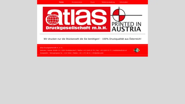 Website Screenshot: atlas-Druck - Home - atlas Druck - Druckerei atlas - 100% Druckqualität aus Österreich! - Date: 2023-06-15 16:02:34