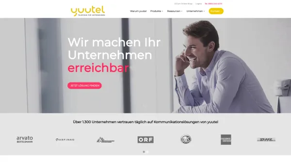 Website Screenshot: atms Telefon und Marketing Services GmbH - yuutel | Die Experten für Business-Telefonie und VoIP! - Date: 2023-06-15 16:02:34