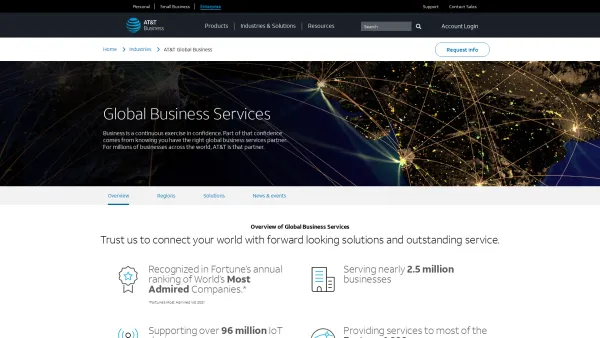 Website Screenshot: AT&T EMEA Europe Middle East Africa - Global Business Services - Date: 2023-06-14 10:47:05