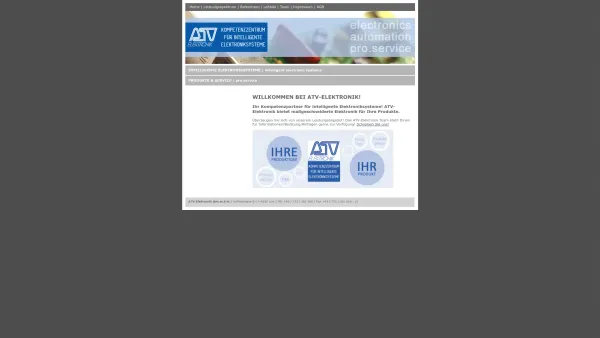 Website Screenshot: ATV-Elektronik Ges.m.b.H. - ATV-Elektronik - Kompetenzzentrum für intelligente Elektroniksysteme - Date: 2023-06-15 16:02:34