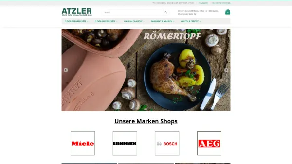 Website Screenshot: Atzler Haus und Küchengeräte - Atzler - Date: 2023-06-14 10:36:50