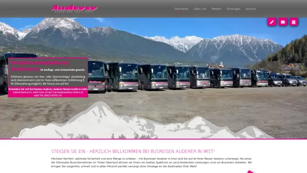 Website Screenshot: Auderer Busreisen GmbH & Co KG - Startseite - Date: 2023-06-22 15:00:09