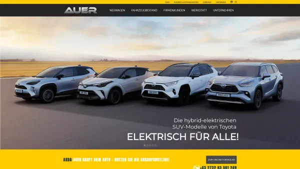 Website Screenshot: AUER Nutzfahrzeuge GmbH - Home - Autohaus Auer Krems - Suzuki / Toyota / Mini / Opel / Nutzfahrzeuge - Date: 2023-06-14 10:37:21