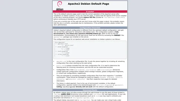 Website Screenshot: Martin Auer Technik zur Holzbearbeitung - Apache2 Debian Default Page: It works - Date: 2023-06-14 10:38:52