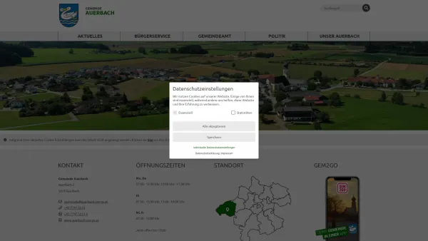 Website Screenshot: Gemeinde Auerbach - Auerbach - GEM2GO WEB - Startseite - Date: 2023-06-22 12:13:10