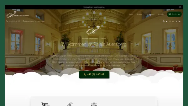 Website Screenshot: Palais Auersperg - Palais Auersperg – Prestige Event Location Vienna - Date: 2023-06-22 12:13:10
