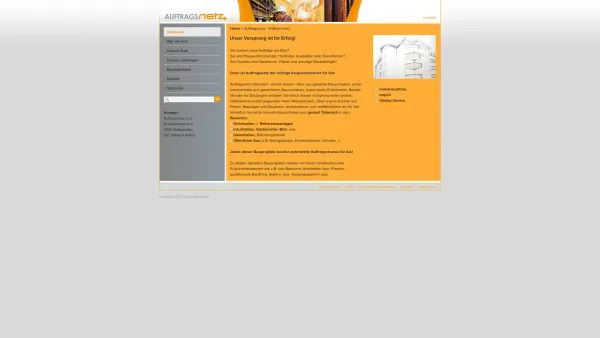 Website Screenshot: Auftragsnetz e.U. - Auftragsnetz - Bauvorhaben in Österreich - Startseite - Date: 2023-06-22 12:13:10