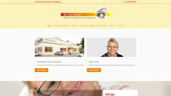 Website Screenshot: Dr. Iris Pucher - Dr. Iris Pucher - Ihre Augenärztin in Graz - Date: 2023-06-22 12:13:11