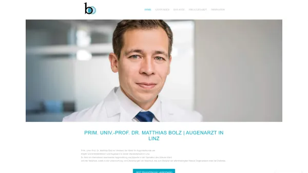 Website Screenshot: Augenarzt Linz - Augenarzt Linz - Prim. Univ.-Prof. Dr. Matthias Bolz - Augenarzt in Linz - Date: 2023-06-22 12:13:11