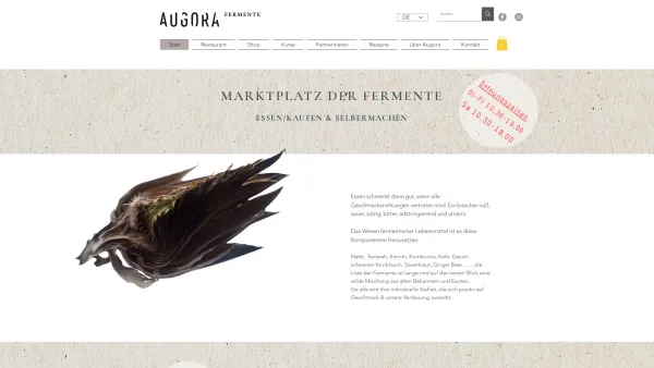 Website Screenshot: Augora - Fermentierte Lebensmittel | Augora Fermente | Wien - Date: 2023-06-26 10:26:08