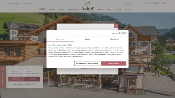 Website Screenshot: ****Hotel Auhof GmbH&CoKG - Familienurlaub im Salzburger Land | **** Hotel Auhof Großarl - Date: 2023-06-15 16:02:34