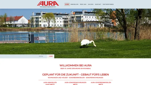 Website Screenshot: AURA-Wohnbau - Home - AURA Wohnerlebnisse - Date: 2023-06-14 10:47:05