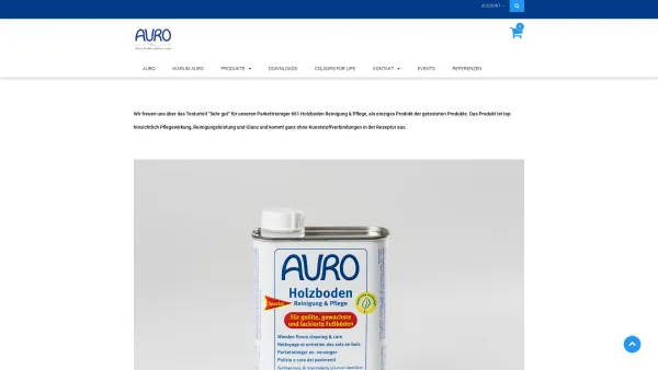 Website Screenshot: AURO Naturfarben GmbH, Lärchenharzraffinerie - Neuigkeiten | AURO - Date: 2023-06-22 15:04:29