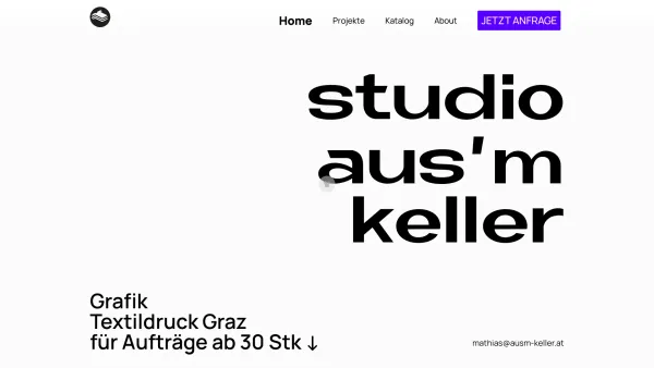 Website Screenshot: Aus'm Keller - Aus'm Keller, Textildruck Graz / T Shirt Druck Graz & T Shirt Designer. Let's Print! - Date: 2023-06-26 10:26:08