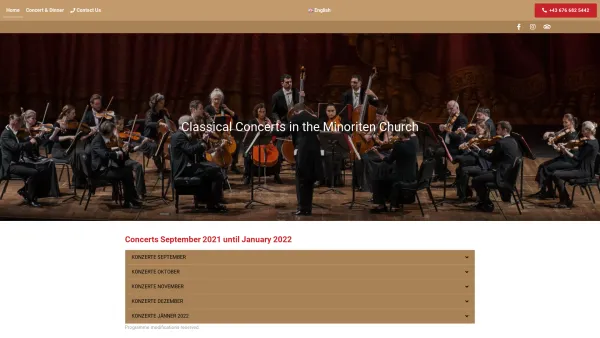 Website Screenshot: Austria Concerts Klassische Konzerte Wien - Classical Concerts Vienna - Tickets for concerts in Vienna & program 2020 - Date: 2023-06-26 10:26:08