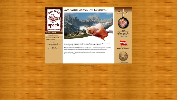 Website Screenshot: AUSTRIA SPECK - Austria-Speck | Willkommen - Date: 2023-06-22 15:05:15
