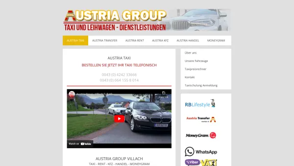 Website Screenshot: Austria Villach - TAXI AUSTRIA VILLACH 04242/ 33666 24h Service - AUSTRIA VILLACH - Date: 2023-06-14 10:37:01