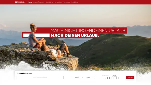 Website Screenshot: Austria.at Tourismus Plattform - Home - www.austria.at - Date: 2023-06-22 15:05:15