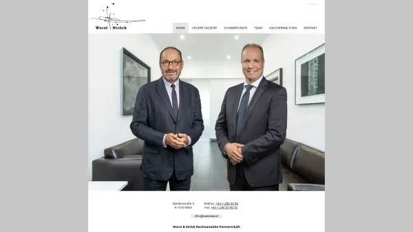 Website Screenshot: Rechtsanwalt Dr. Stefan Wurst - Wurst & Ströck Rechtsanwälte Partnerschaft - Date: 2023-06-15 16:02:34