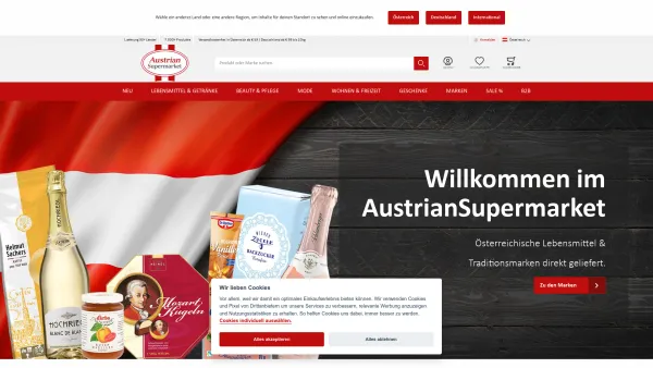 Website Screenshot: AustrianSupermarket.com The taste of Austria! -- - AustrianSupermarket.com - The taste of Austria! - Date: 2023-06-22 15:05:15