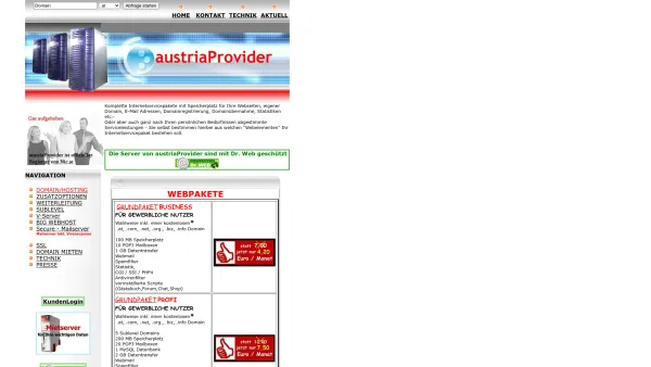 Website Screenshot: austriaProvider Internetservices - austriaProvider Internetservices - Ihr Provider in Österreich. - Date: 2023-06-22 15:05:15