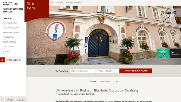 Website Screenshot: Hotel Altstadt Radisson SAS - Radisson Blu Hotel Altstadt | Salzburg Zentrum - Date: 2023-06-22 15:05:15