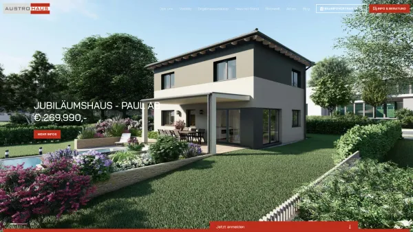Website Screenshot: AUSTROHAUS - Ziegelmassivhaus mit Fixpreisgarantie | Austrohaus - Date: 2023-06-14 10:38:53