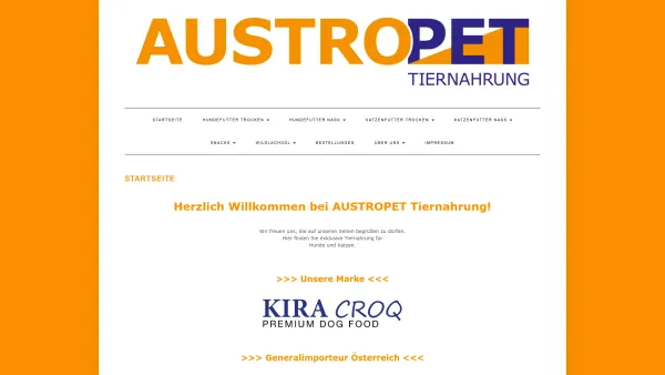 Website Screenshot: AUSTROPET Ing. Franz Gonaus - AUSTROPET Tiernahrung - Date: 2023-06-14 10:37:24