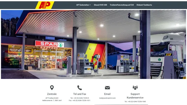 Website Screenshot: AP-Trading GmbH - Start - AP Trading GmbH - Diskont-Tankstellen - Date: 2023-06-22 12:13:11