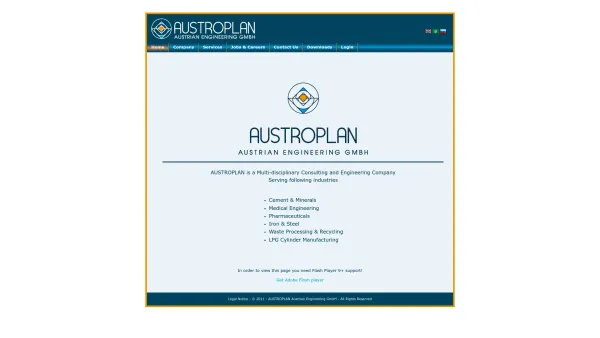 Website Screenshot: AUSTROPLAN Austrian Engineering GmbH - Welcome to Austroplan - Date: 2023-06-22 12:13:11
