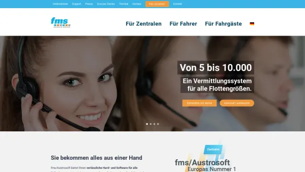 Website Screenshot: Weiss Datenverarbeitung Gesellschaft Austrosoft - fms/Austrosoft - Flottenmanagement für Taxi und Mietwagen - Date: 2023-06-22 12:13:11